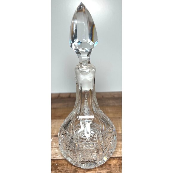 RARE Vintage American Brilliant Cut Glass Cruet Decanter With Stopper Beautiful - Picture 6 of 9